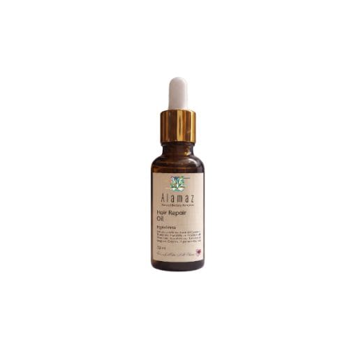 שמן לתיקון שיער Alamaz Hair Repair Oil – בקבוק זכוכית עם פיפטה