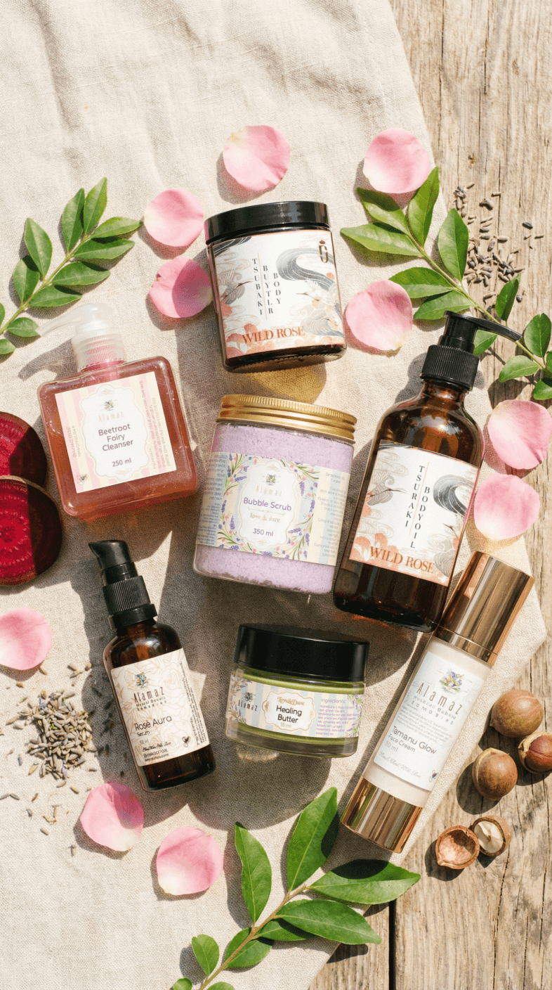 שמן טיפוח טבעי בעבודת יד עם רכיבים אורגניים, מתאים לעור רך ובריא.