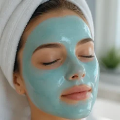 מסכת פנים Blue Marine Mask מרוחה על העור