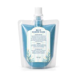 גב האריזה של Blue Marine Mask – הוראות שימוש ורכיבים
